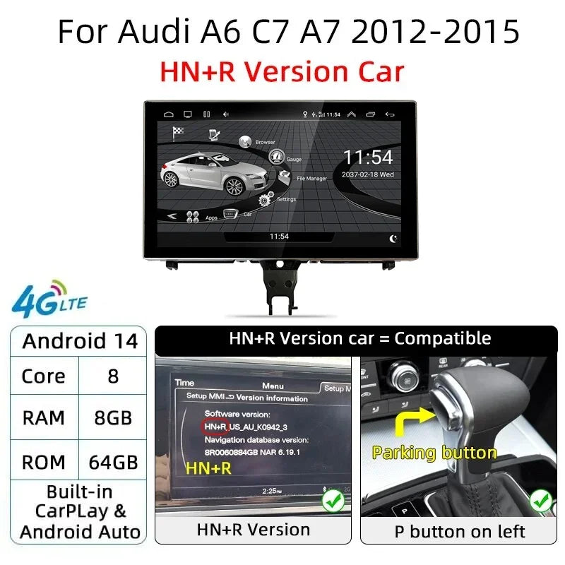 Audi A6/A7 2012-2018 Android 14 Car Multimedia Player 9-Inch - image 9