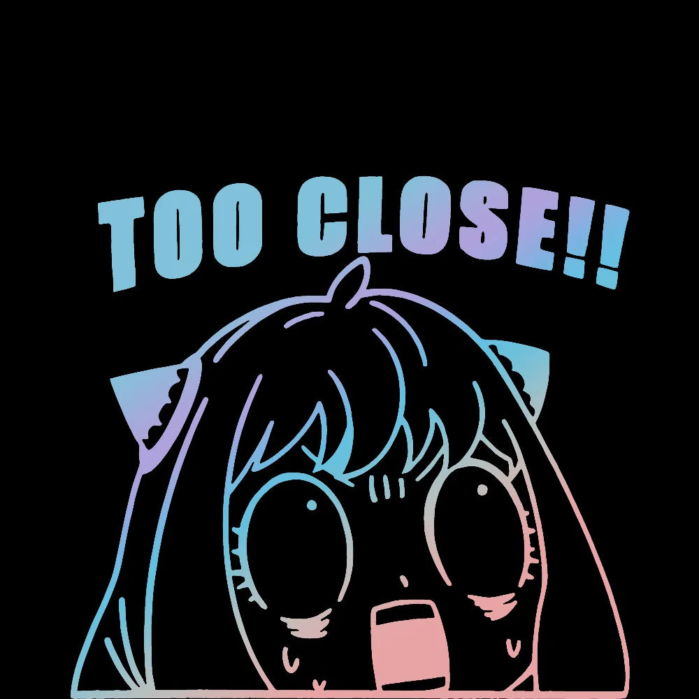 Too Close Anime Die-Cut Vinyl Decal for Car Rear Window - view 7