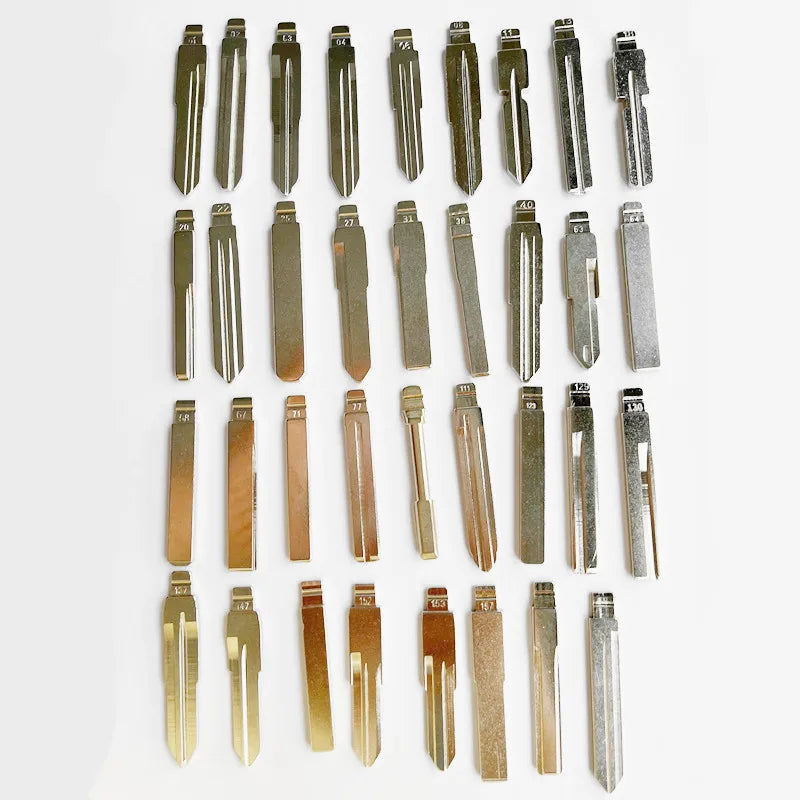 175Pcs Car Key Blank Set – Flip Key Blades + Logos + Pins - image 9