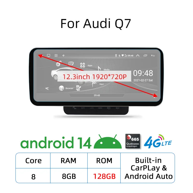 Android 14 Multimedia Player for Audi A4 A5 A6 Q7 - image 24