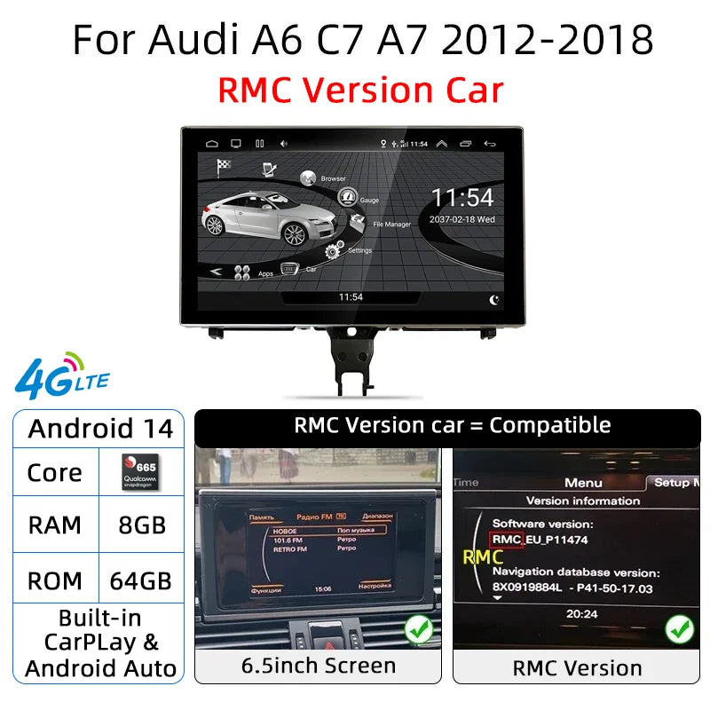 Audi A6/A7 2012-2018 Android 14 Car Multimedia Player 9-Inch - image 10