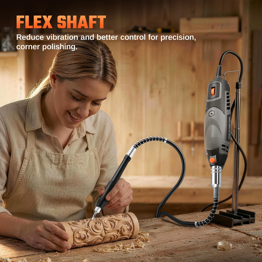 Rotary Tool Kit,Corded Power Rotary with Flex Shaft & 160 Accessories Tools for Handmade Crafting Projects and DIY Electric Drill Set