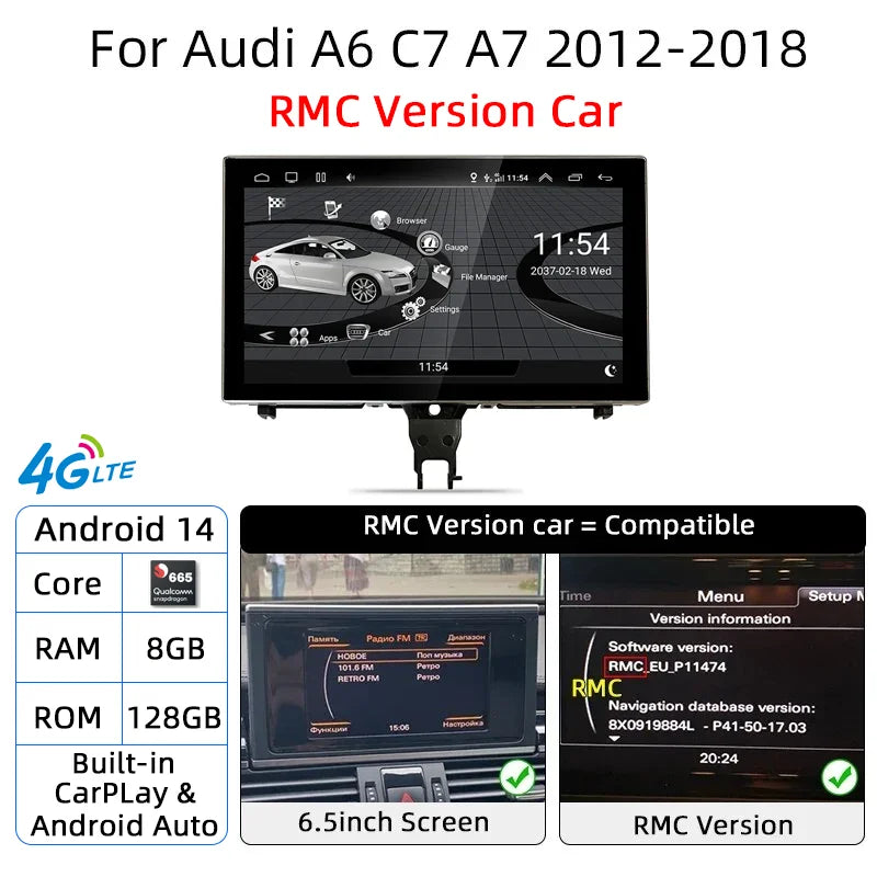 Audi A6/A7 2012-2018 Android 14 Car Multimedia Player 9-Inch - image 21
