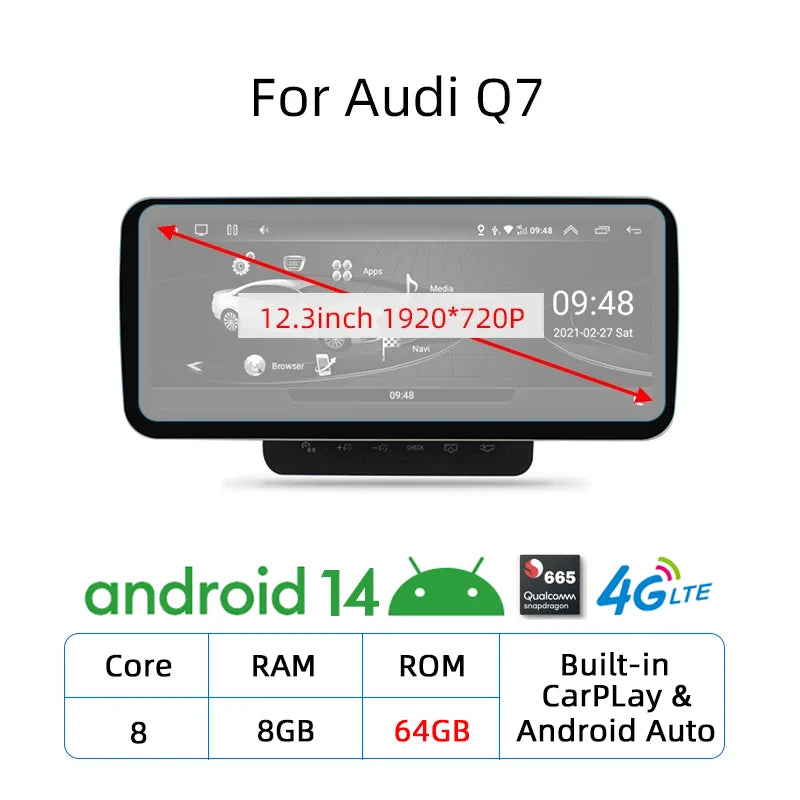 Android 14 Multimedia Player for Audi A4 A5 A6 Q7 - image 23