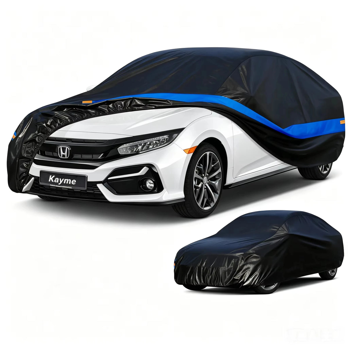 Kayme Waterproof Full Car Cover, 190T Anti-UV - image 16