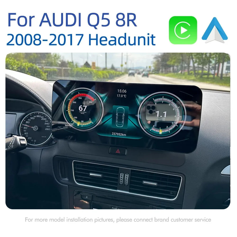 12.3-inch Android 14 Car Radio GPS WiFi CarPlay for Audi Q5 2008-2017 - image 3