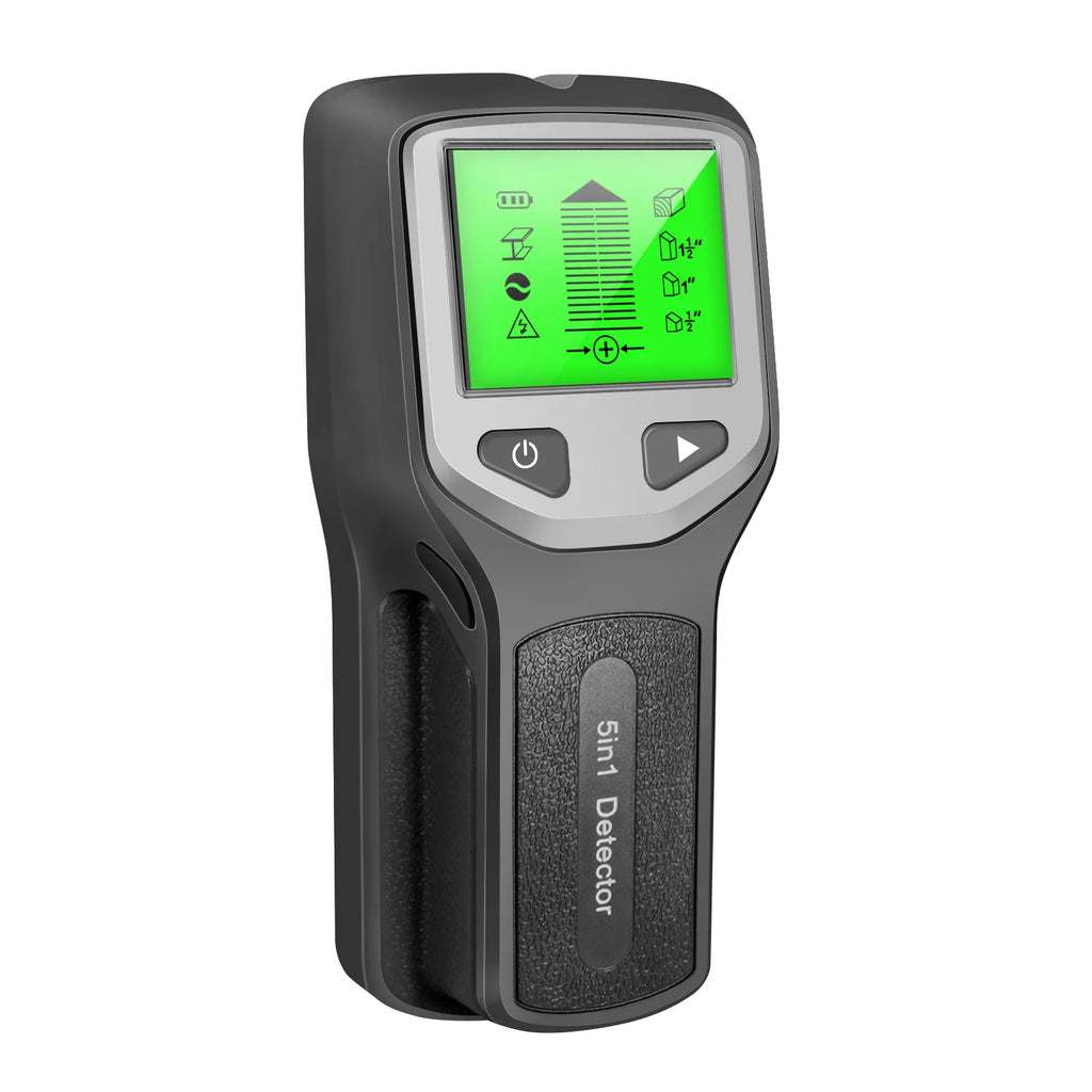 5 in 1 Stud Finder Wall Scanner, Multifunctional Wall Detector for Wood Metal Studs & Live AC Wires, LCD Display Wall Sensor