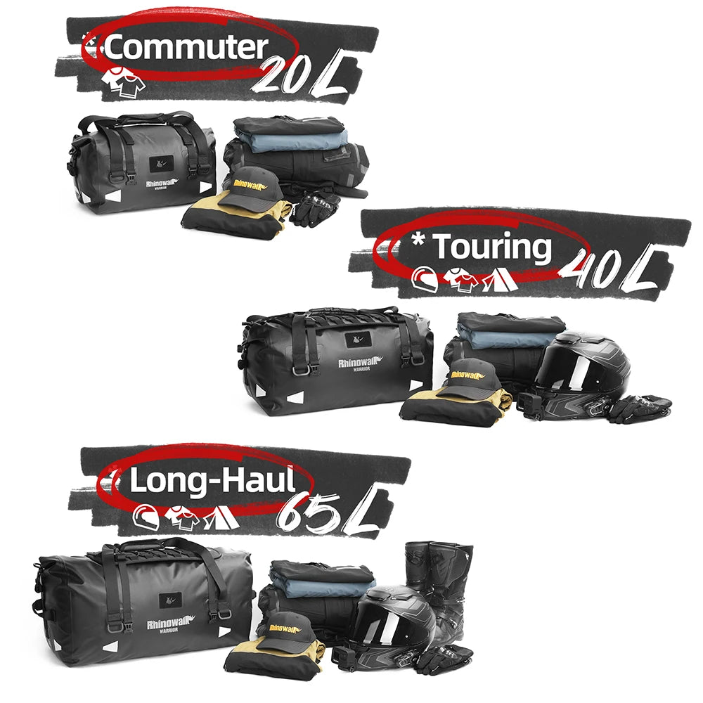 Rhinowalk Waterproof Motorcycle Saddle Bags 20-65L - image 3