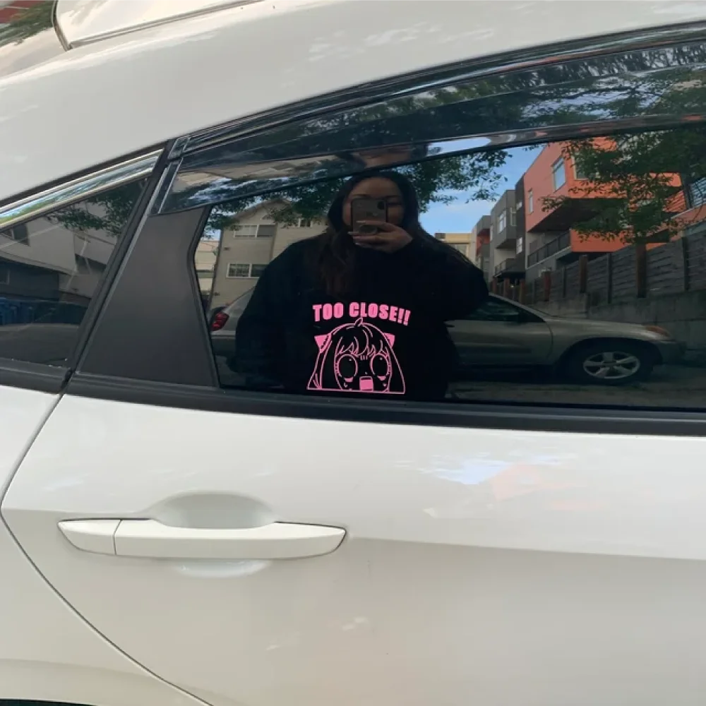 Too Close Anime Die-Cut Vinyl Decal for Car Rear Window - view 5