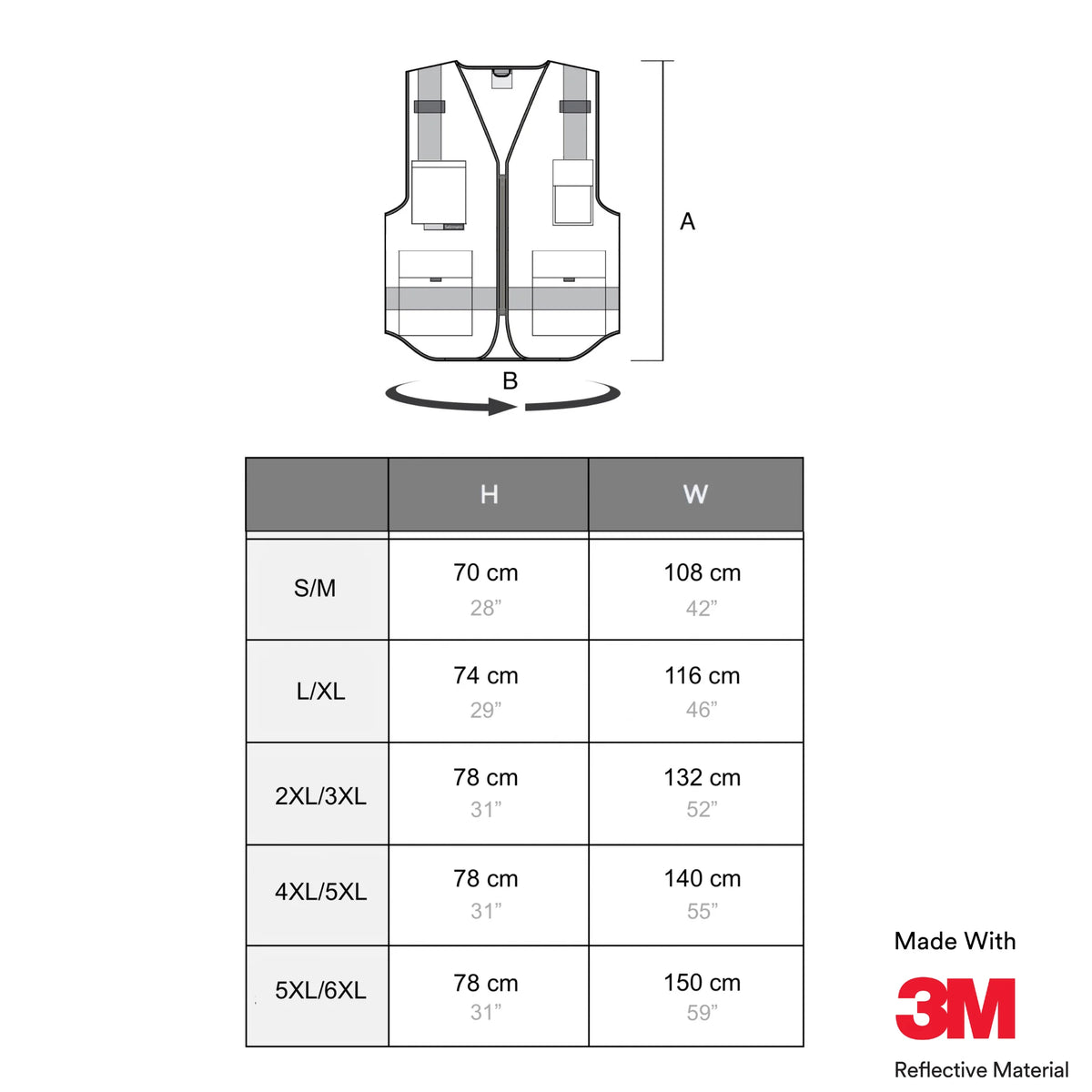 Salzmann 3M High Visibility Safety Vest - Multi-Pocket Hi-Vis Safety Gear with 3M Material - Ideal for Work, Roadside Use