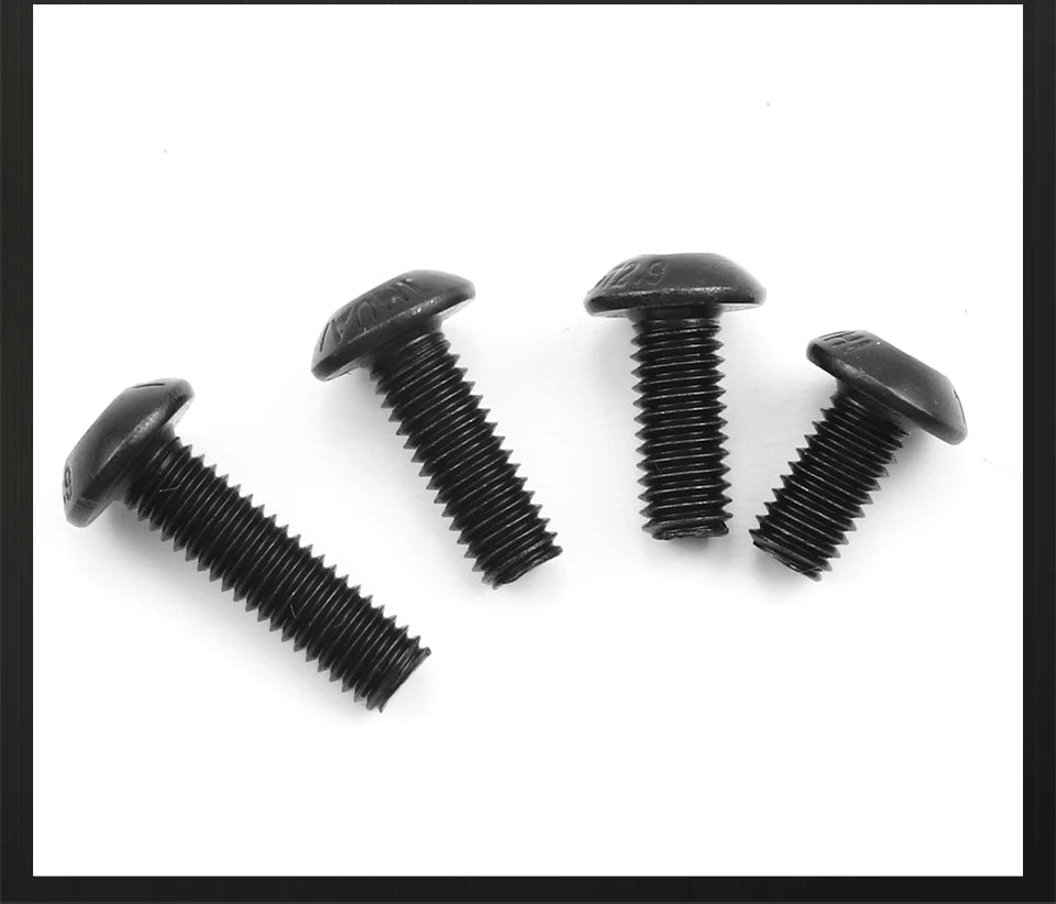 JUIDINTO 1-50pcs Allen Round Screw Bolt 12.9 Grade M2 M2.5 M3 M4 M5  M6 M8 M10 Hex Hexagon Socket Button Head Screw for MTB