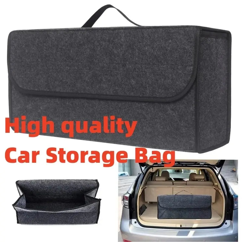 Felt Car Trunk Organizer with Anti-Slip Compartments