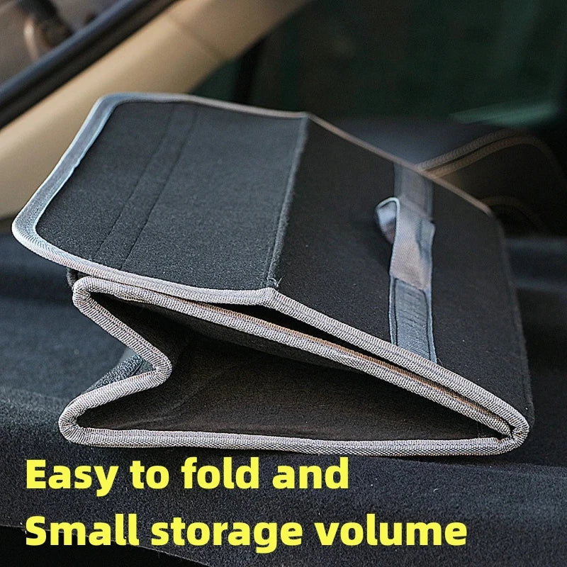 Felt Car Trunk Organizer with Anti-Slip Compartments