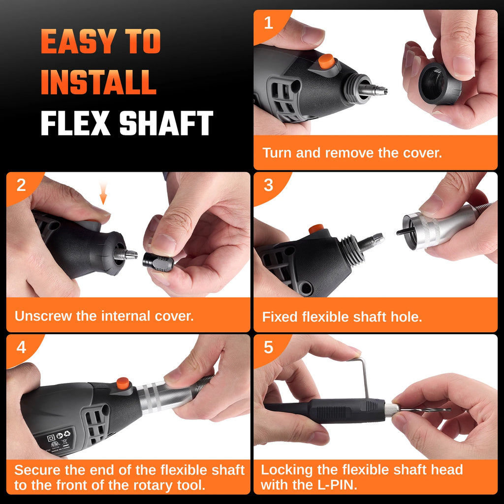 Rotary Tool Kit,Corded Power Rotary with Flex Shaft & 160 Accessories Tools for Handmade Crafting Projects and DIY Electric Drill Set
