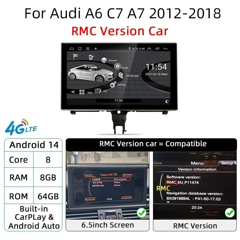 Audi A6/A7 2012-2018 Android 14 Car Multimedia Player 9-Inch - image 7