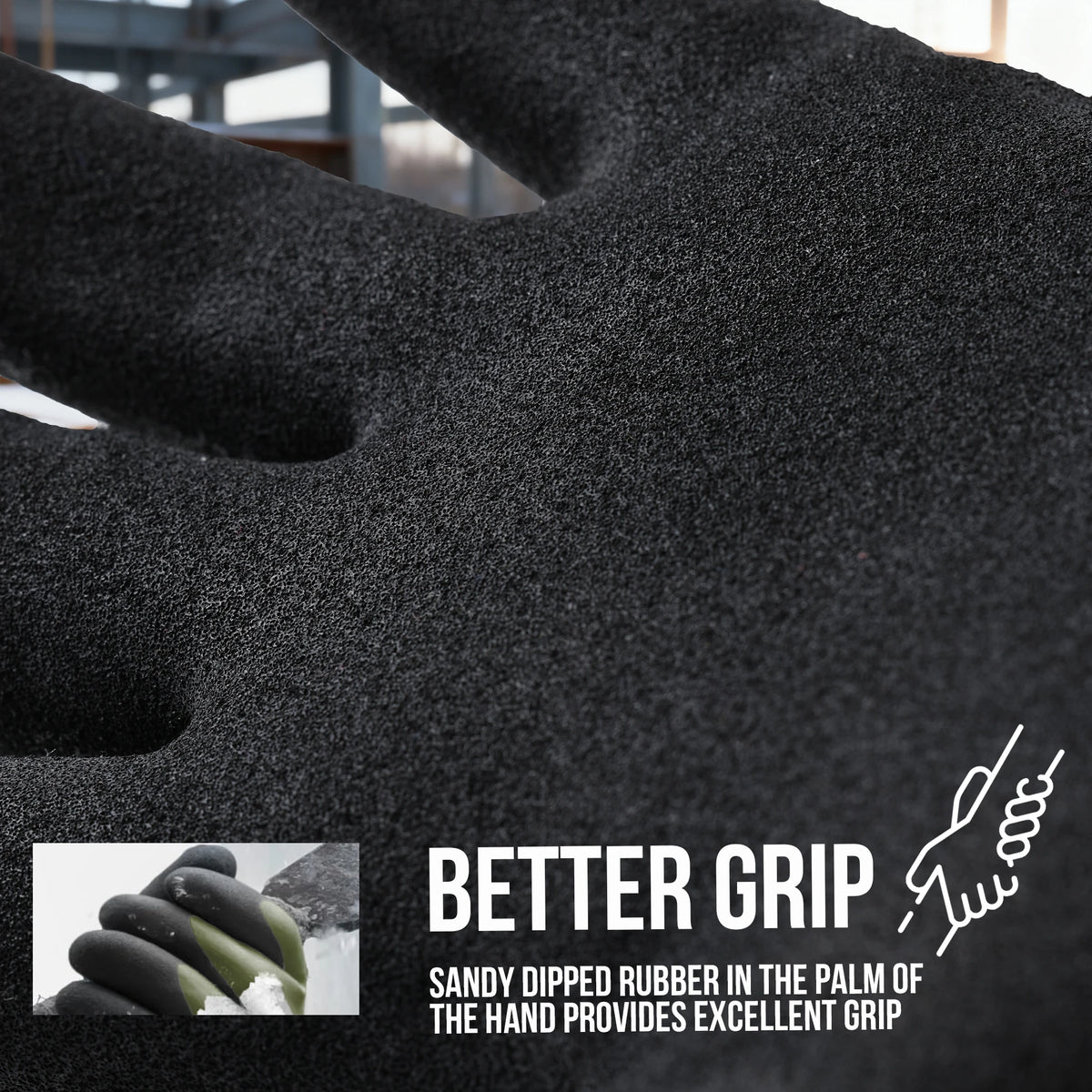 Winter Work Gloves with Thermal Liner – Latex Coated Grip