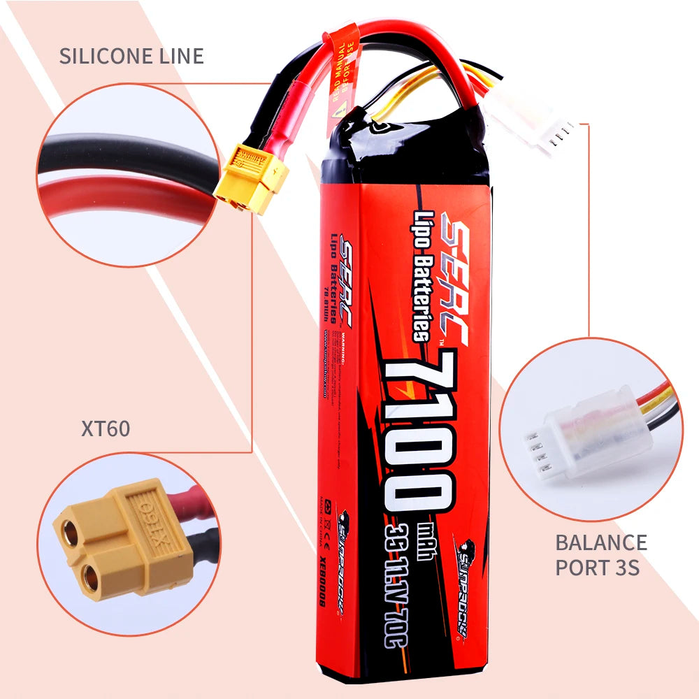 Sunpadow 3S 11.1V 5600mAh 70C LiPo Battery for RC Vehicles - image 4