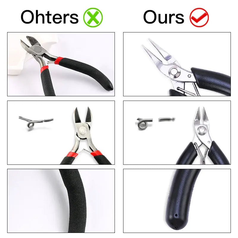 3-Piece Stainless Steel Mini Pliers Set – Wire Cutter & Repair Tools