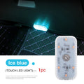 LED Touch Light Mini Wireless Car Interior Lighting Auto Roof Ceiling Reading Lamp for Door Foot Trunk Storage Box USB Charging