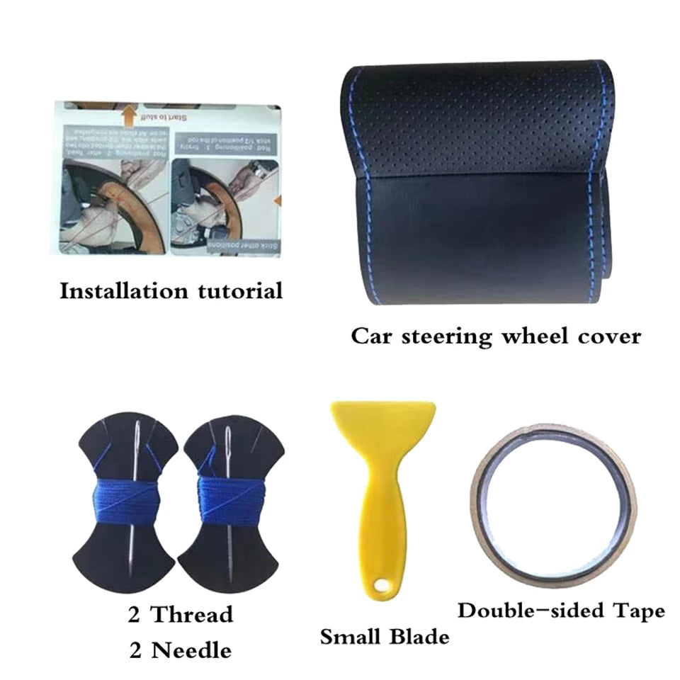 Microfiber Leather Steering Wheel Cover for Chevy/GMC Truck - image 11