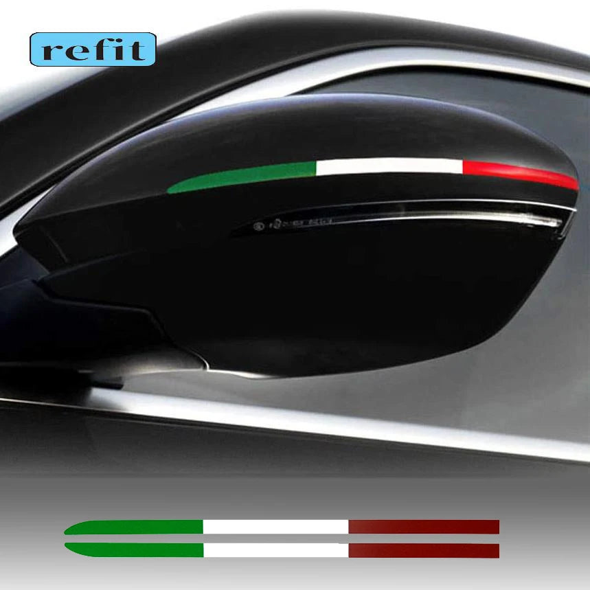 Racing-Style Rearview Mirror Sticker for Alfa Romeo Giulia and Stelvio