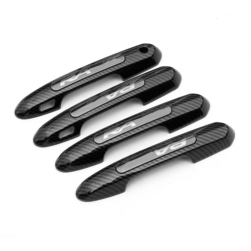 Car Handle Frame Door Bowl Cover For RAV4 2019 2020 2021 Handle Stickers Exterior Decoration Modification Accessories Supplies