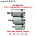 10Teeth RS380 RS390 RS550 RS570 RS555 6V 12V 24V High Speed Children's Electric Ride on Car Drive Motor Steering Motor Engine