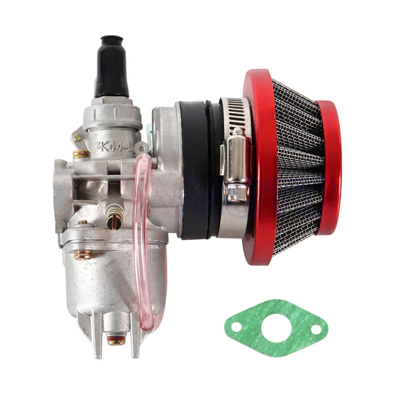 44mm Carburetor + Air Filter Kit for 49cc 2-Stroke Mini Bike