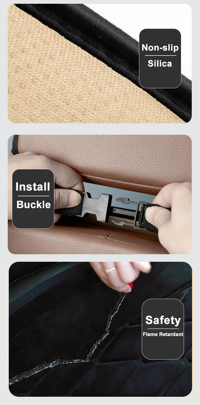 12-24V Heated Car Seat Cover with 3 Heat Settings