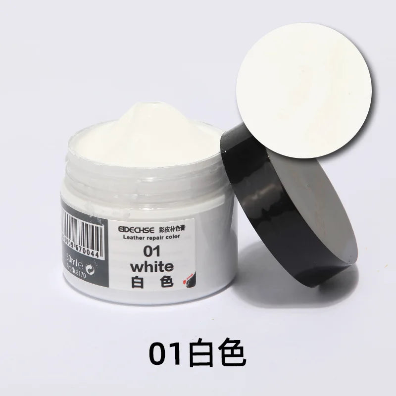 Leather Repair Kit, No-Heat Recoloring Balm for Car Seats & Shoes