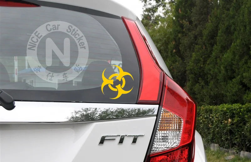 Biohazard Warning Reflective Decals for Fuel Cap, Trunk and Helmet - view 12