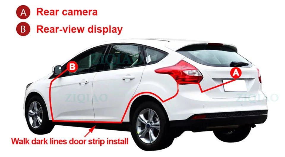 ZIQIAO HD Rear View Camera for Toyota Corolla 2007-2013 - image 20