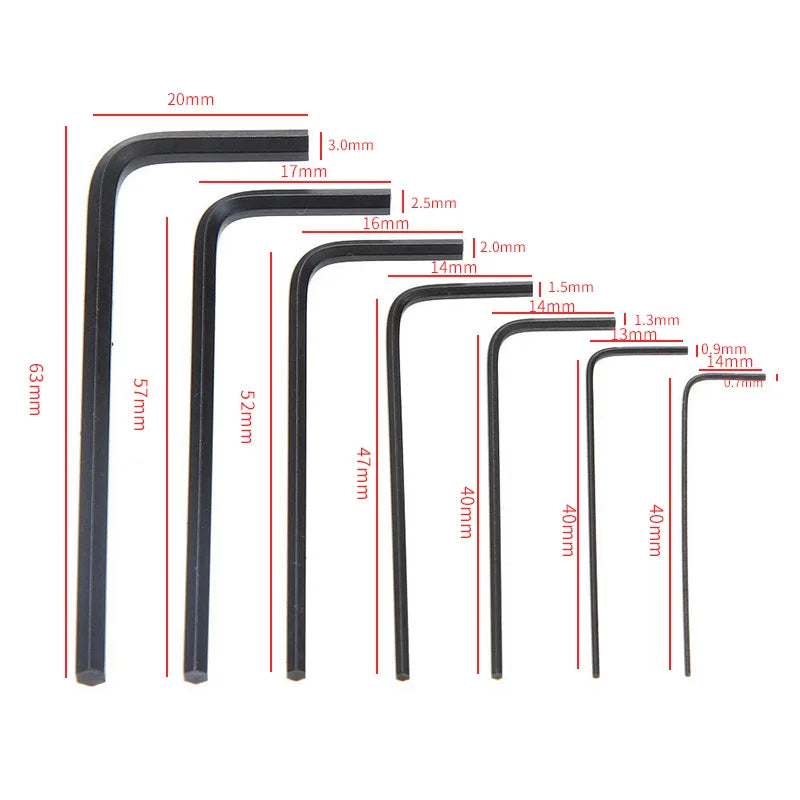 7-Piece Hex Allen Key Set 0.7–3mm