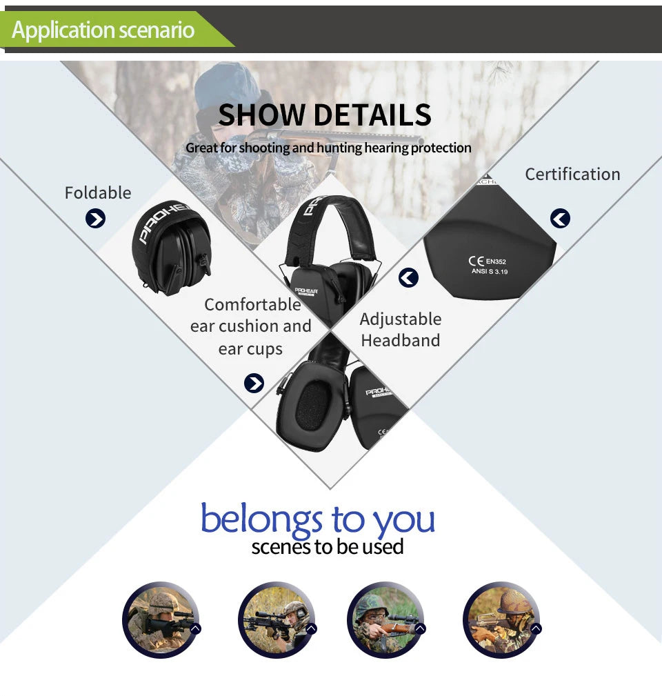 ZOHAN NRR 26dB Ear Protection Earmuffs for Shooting - image 14