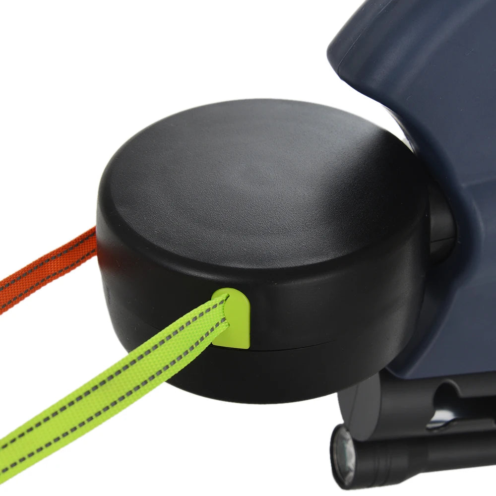 Retractable Dual Dog Leash with Light, 3m, for Small Dogs