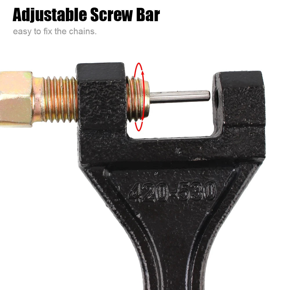 Chain Breaker Tool for 420-530 Motorcycle & Bike Chains - image 4