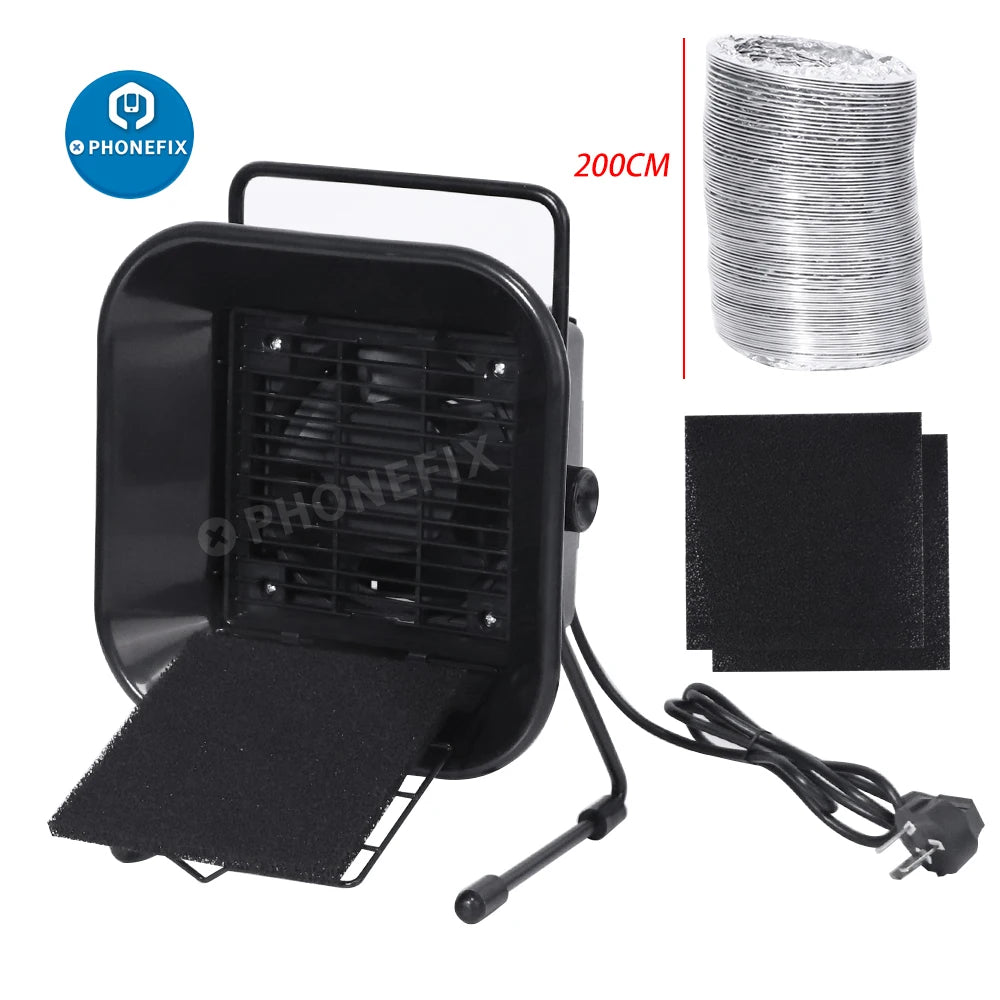 30W 220V Desktop Solder Smoke Absorber Fume Extractor with Pipe Interface