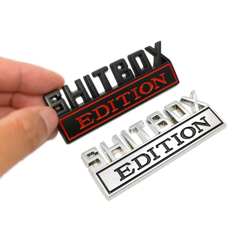 Funny Edition Script 3D Metal Car Sticker for Jeep, Dodge and Chrysler