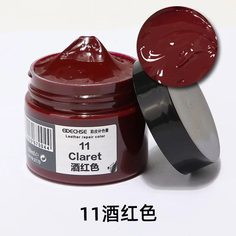 Leather Repair Kit, No-Heat Recoloring Balm for Car Seats & Shoes