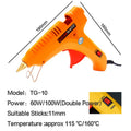 100W DIY Hot Melt Glue Gun with Light, Black Sticks Trigger Art Craft Repair Tool 110V-240V