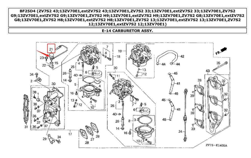 Bystarter Assembly for Honda Outboard BF25D and BF30D - view 6