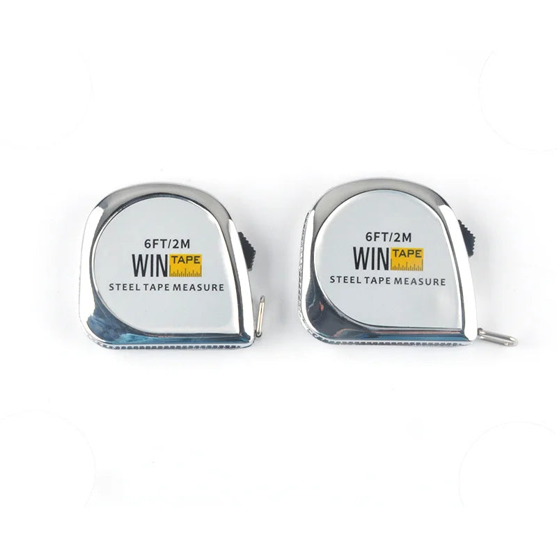 WINTAPE Stainless Steel 2M Measuring Tape Retractable Ruler Tape Measure Wood Construction Measurement Tools