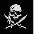 Skull Pirate Vinyl Car Decal, 5 Sizes