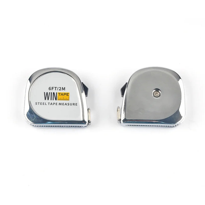 WINTAPE Stainless Steel 2M Measuring Tape Retractable Ruler Tape Measure Wood Construction Measurement Tools