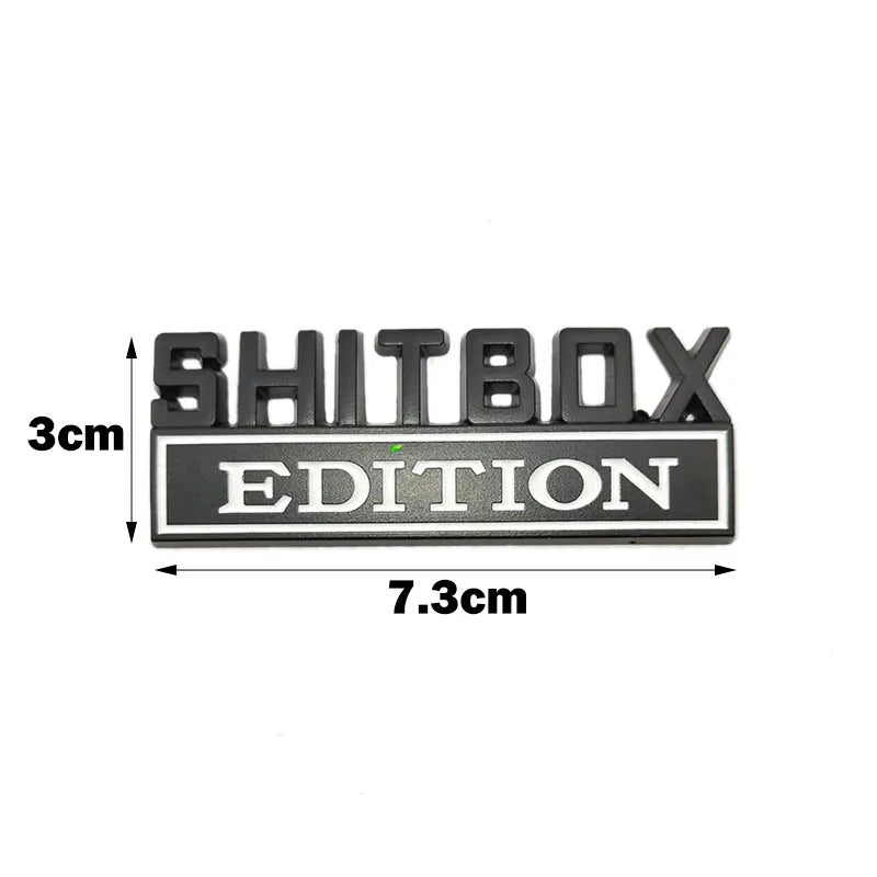 Funny Edition Script 3D Metal Car Sticker for Jeep, Dodge and Chrysler