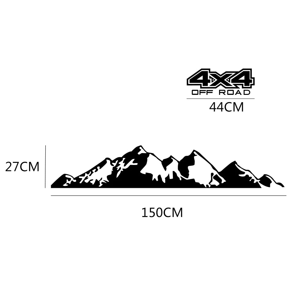 4X4 Off Road Graphic Vinyl Decal - Car Sticker for Pickup Trucks - image 5