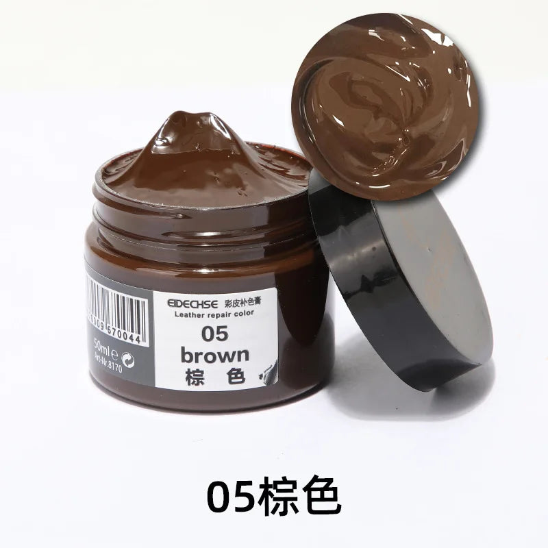 Leather Repair Kit, No-Heat Recoloring Balm for Car Seats & Shoes
