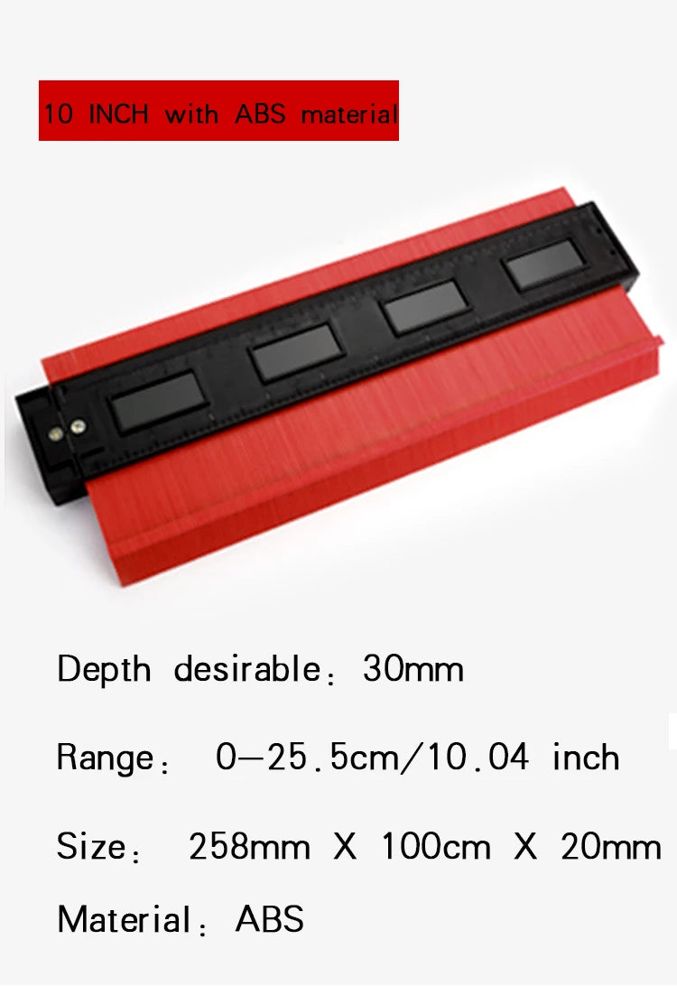 Contour Gauge Duplicator 5/10 Inch Profile Ruler for Tile & Carpet - image 11