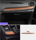 Accessories For Honda CRV 2017 2018 2019 2020 2021 Wood Grain Shift Gear Panel Car Cover Console Water Cup Holder Cover Trim