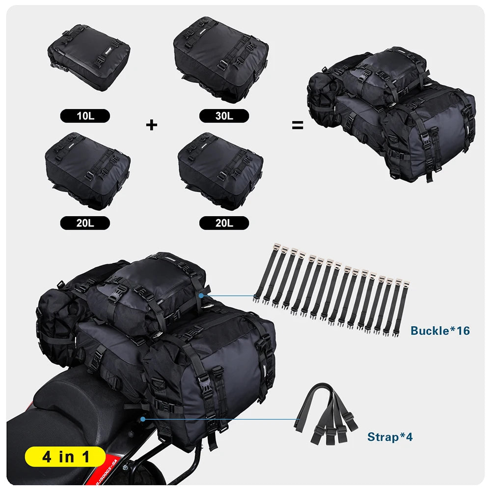 Rhinowalk Waterproof Motorcycle Tail Bag 10-30L - image 16